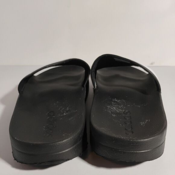 Adidas cloudfoam triple stripe black and white slides slip ons sandals men's 11 - Picture 8 of 15